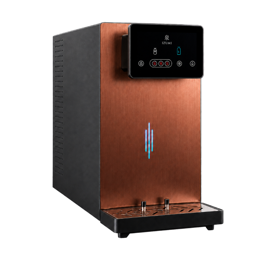 Izumi V.S.O. countertop system in copper